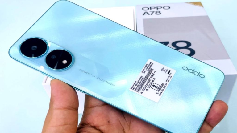 Oppo A78 5G :50एमपी कैमरा, 5000एमएएच बैटरी, 33वॉट फास्ट चार्जिंग के साथ 5G
